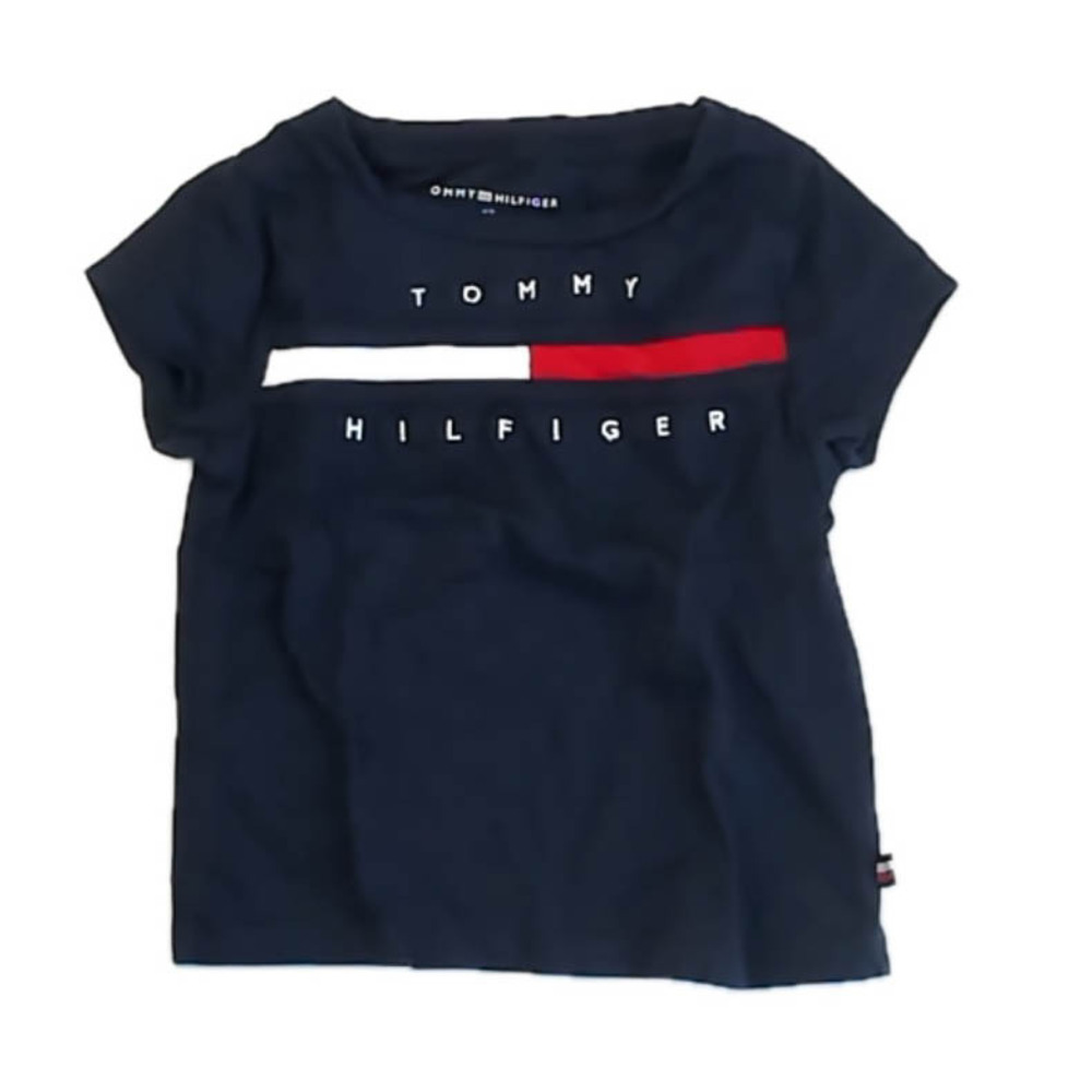 Tommy Hilfiger Boys Navy | Red T-Shirt size: 4T - Picture 1 of 1